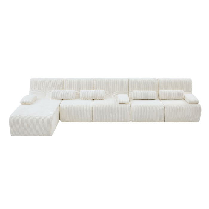 Oversized Sectional Sofa, Living Room Seating With Modular Design