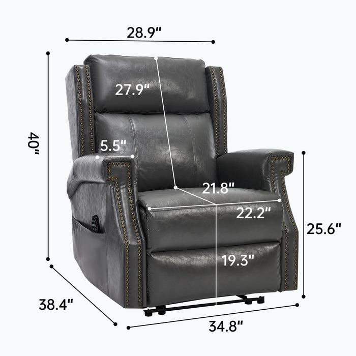 Manual Recliner Chair With Heavy Duty Motion Mechanism, 8 Vibrating Nodes And 3 Massage Modes For Living Room