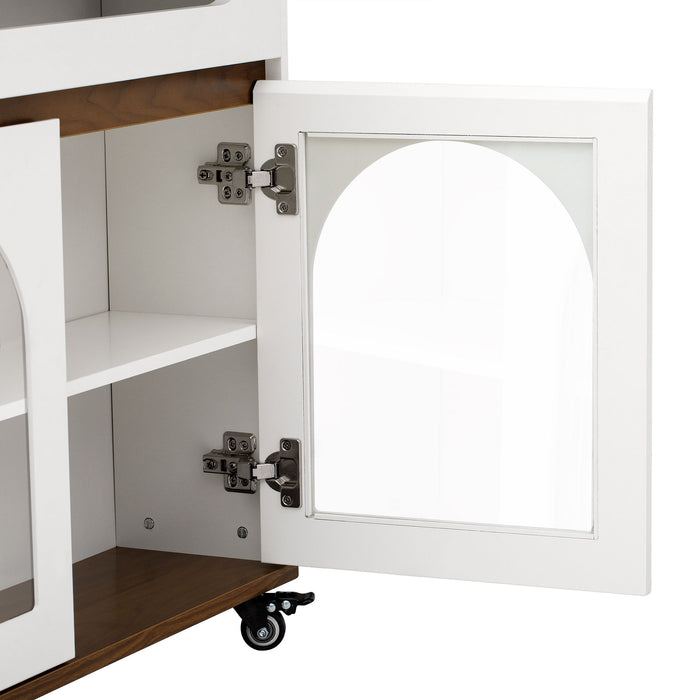 Extendable Dining Table With Folding Top, Rolling Kitchen Island With Drawers And Power Outlet