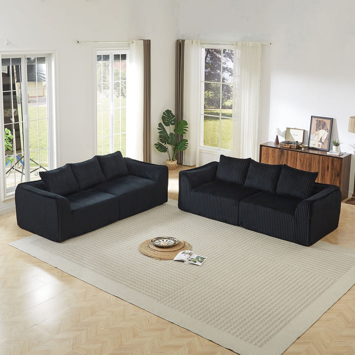 Minimalist Set With Curved Lines & Gently Sloped Backrest