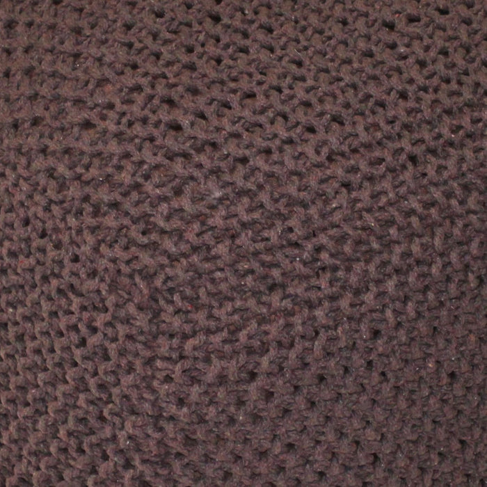 Semi Rounded Pouf, Cable Knitted, Perfect Seating