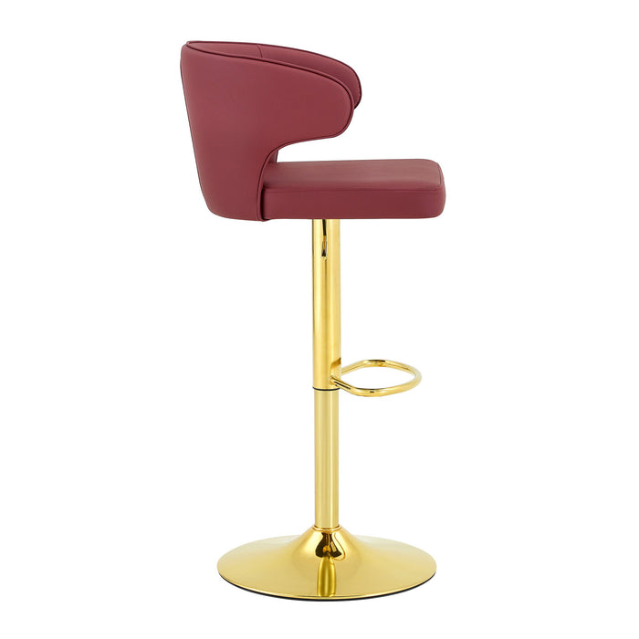 Adjustable Swivel Bar Chair With High Back Support