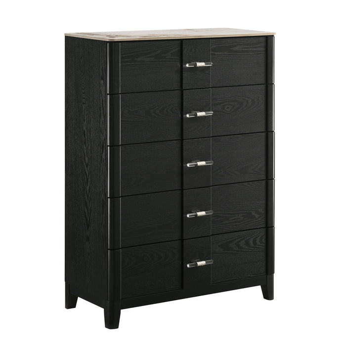 Opel - 5 Drawer Chest - Black