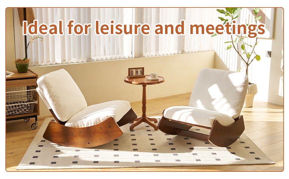 Comfortable High-Quality Upholstery Glider Rocking Chair