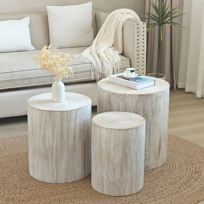 Cylinder Nesting Tables (Set of 3)