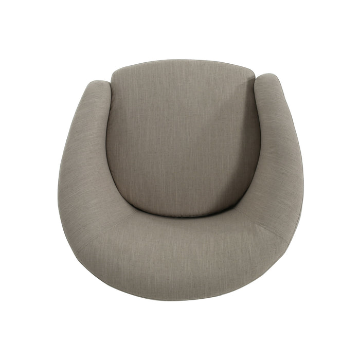 Contemporary Swivel Glider Chair With 360 Degree Rotation