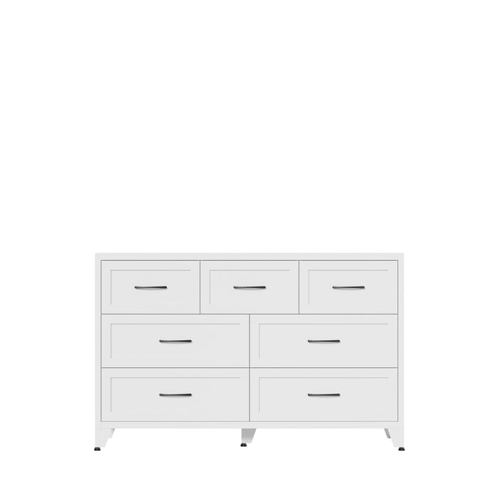 7-Drawer Dresser, Low-Profile Storage - White