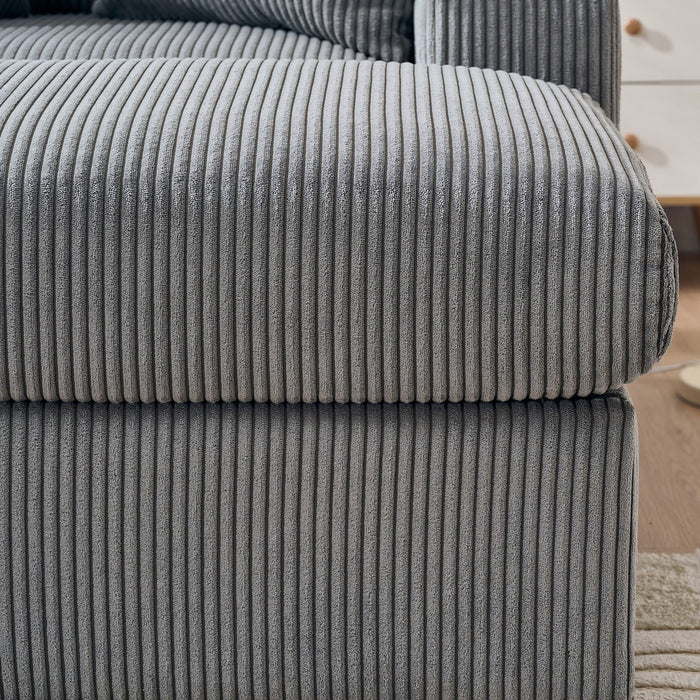 Oversized Chaise Lounge Chair With Ottoman And Storage