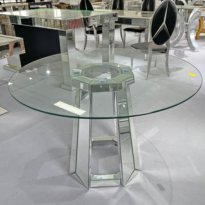 Round Dining Table For Kitchen - Silver