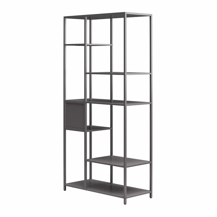 Mission District - Bookcase Room Divider With 6 Shelves - Gray
