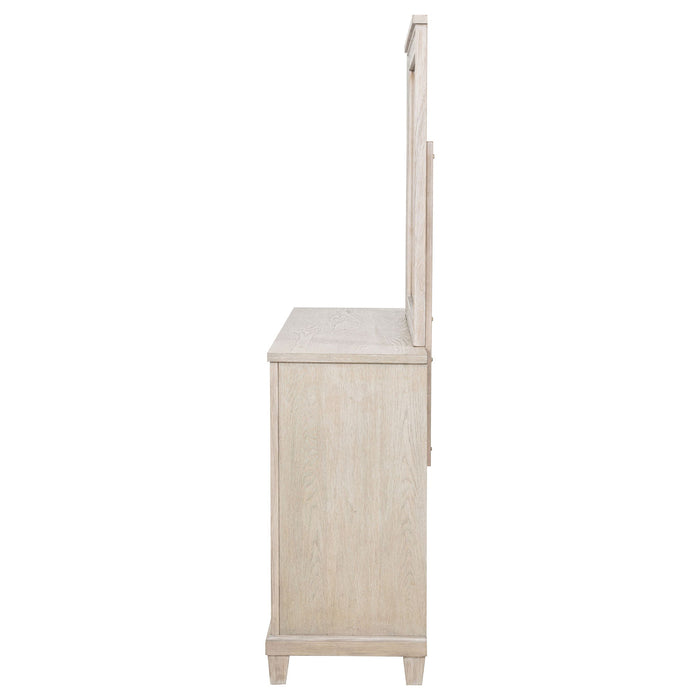 Wedner - 6 Drawer Dresser With Mirror - Oak