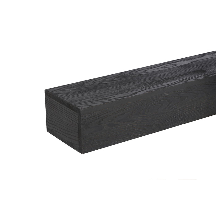 48'' Embossed Fireplace Mante, Wall Mounted Floating Shelf - Black