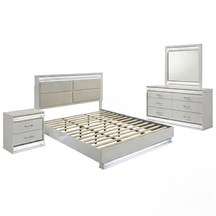 Glam - Bedroom Set With LED Headboard