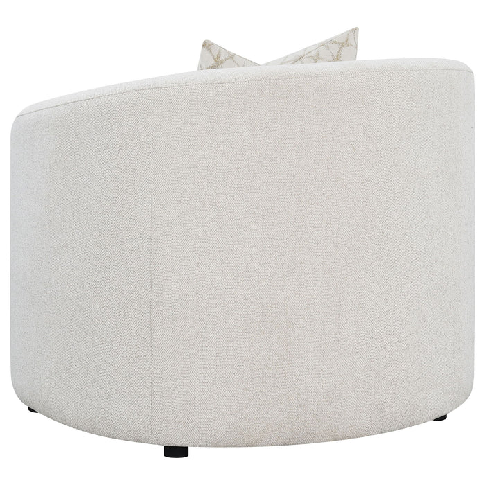 Rory - Sloped Arms Chair With Pillow - White