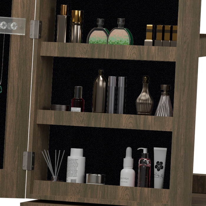 Swivel Jewelry Cabinet With Full Length Mirror