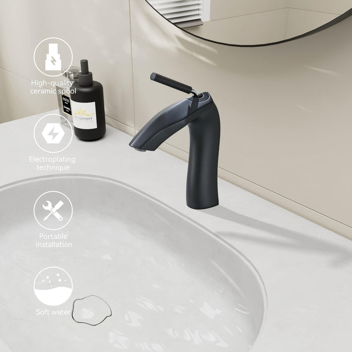 Contemporary Single Handle Lavatory Basin Sink Faucet Brass