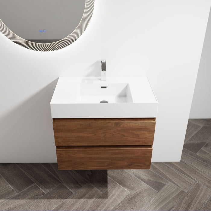 Wall Mounted Bathroom Vanity And Sink, 2 Soft Close Drawers