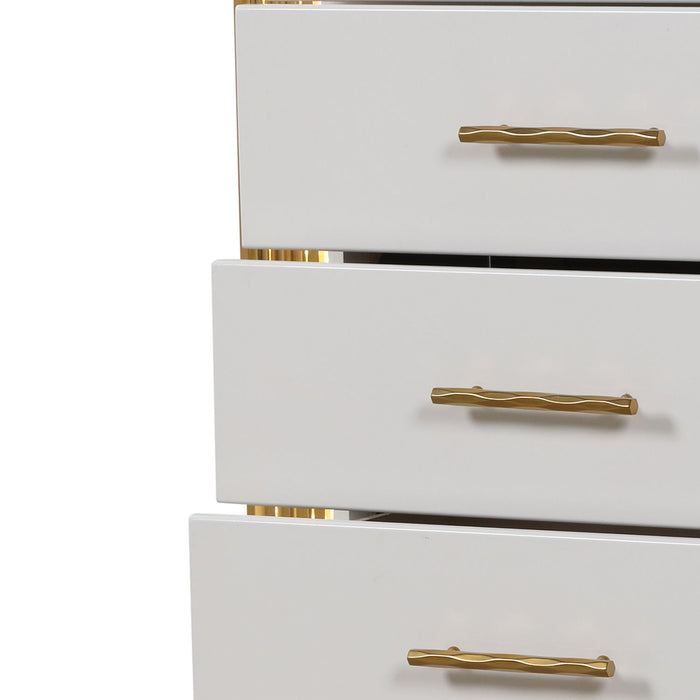 Obsession - 5 Drawer LED Chest - White