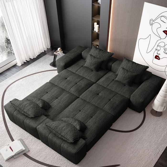 Modern Oversized Diy Combination, Modular Sectional Sofa With Pillows