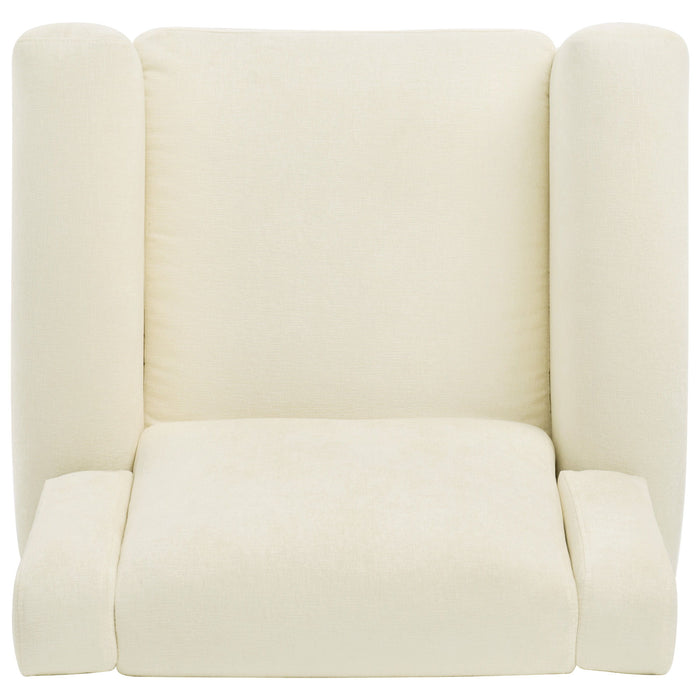 Manual Recliner Chair With Swivel Rocker Function, Dual Recline Angles