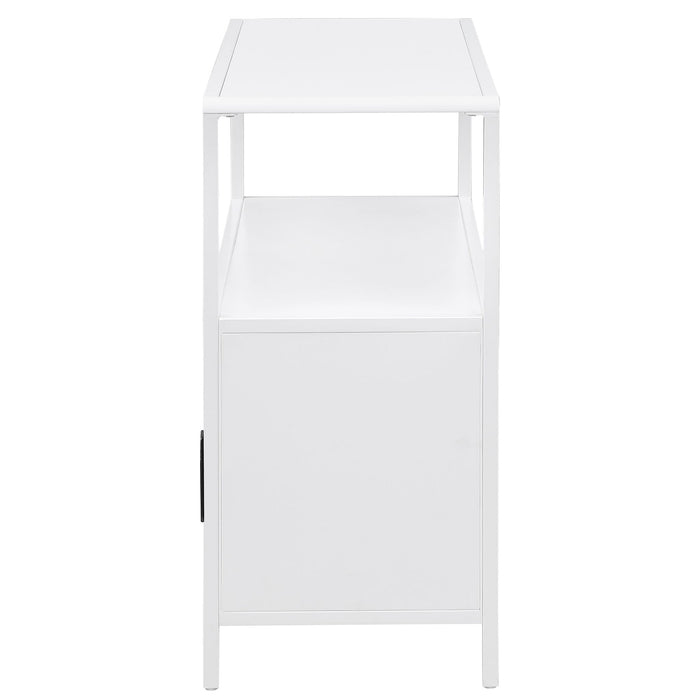 Kenneth - 2 Door Radio Weave Accent Cabinet - White