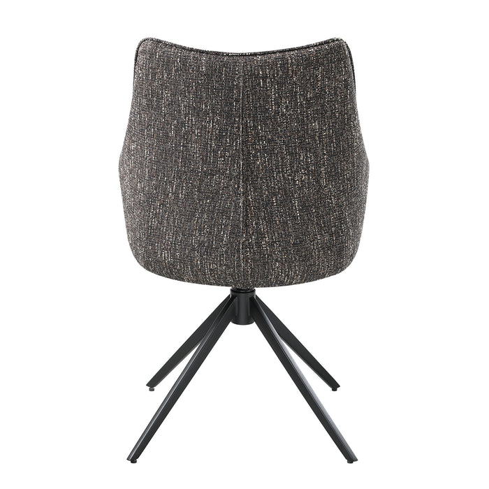 Malika - Side Chair With Swivel (Set of 2) - Brown Gray