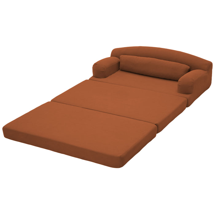 2 Seater Sofa Bed, Compact Foldable Floor Couch