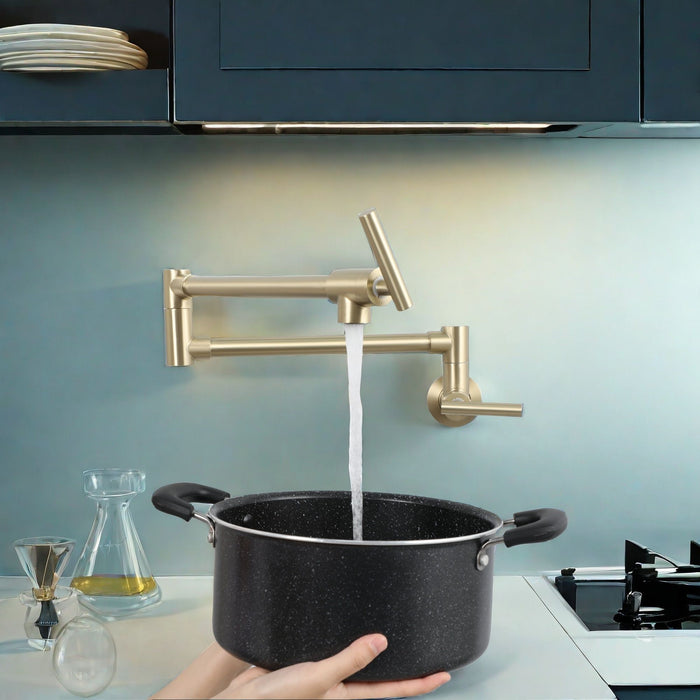 Modern Design Wall Mount Pot Filler Faucet Folding Stretchable