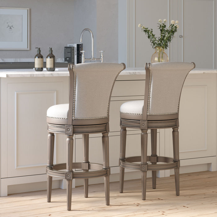Swivel Barstool With High-Back