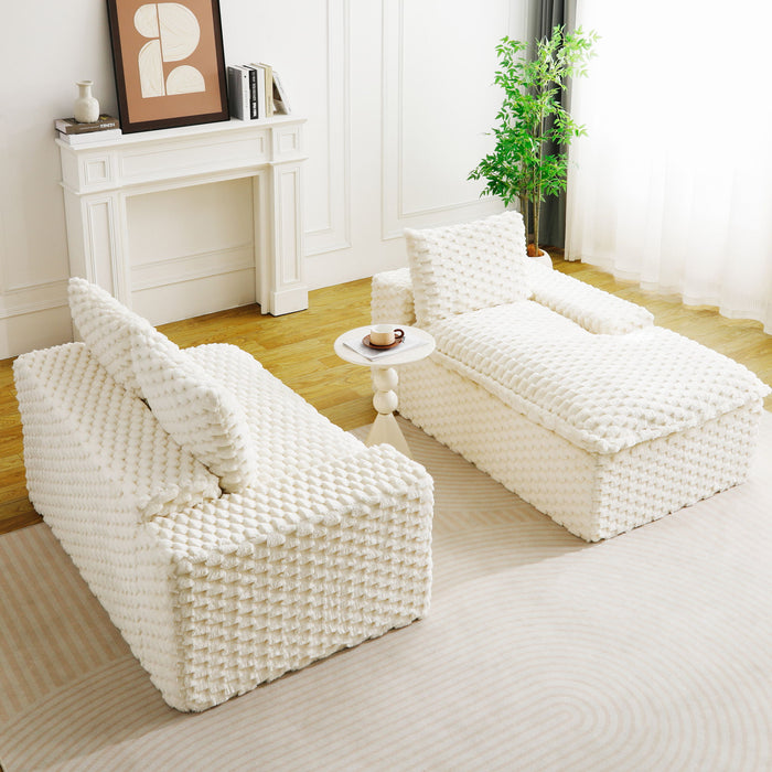 Modular Sofa, Convertible Twin Seat With Chaise Lounge