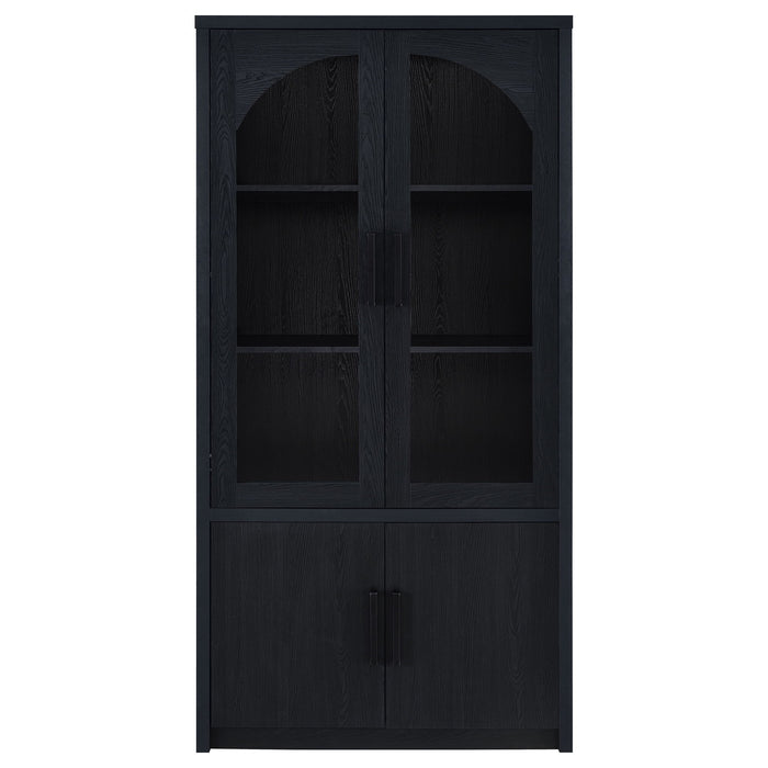 Shayne - 4 Door Display Cabinet With LED Lighting - Black