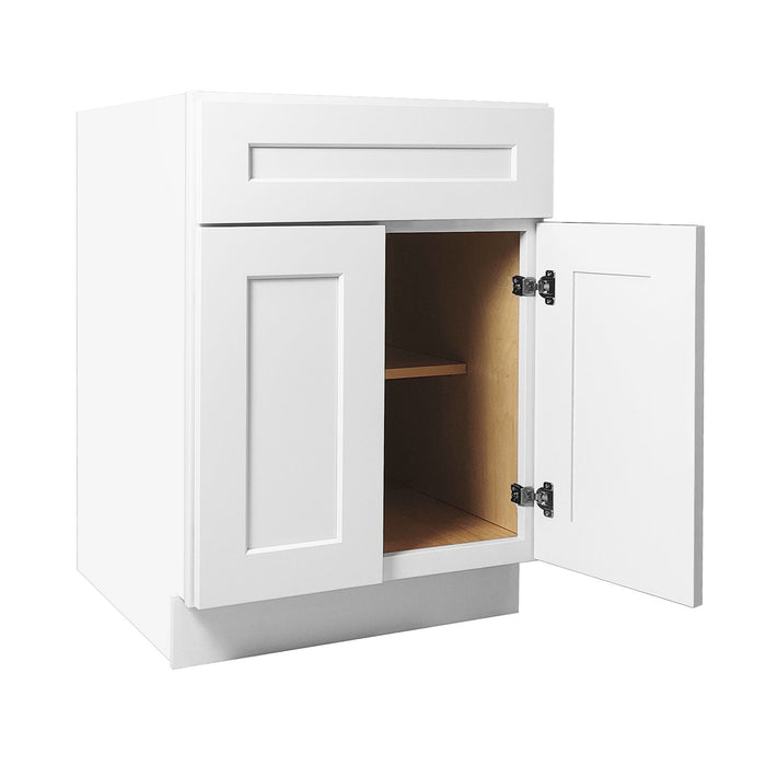 Shaker Base Cabinet With Soft-Close Drawer & Double Doors, Adjustable Shelf