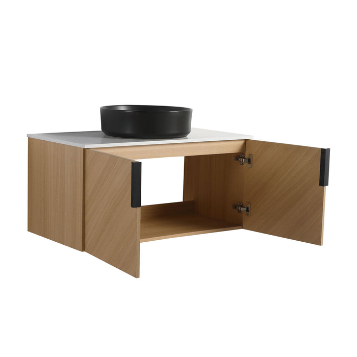 Wall Mounted Bathroom Vanity With Art Sink