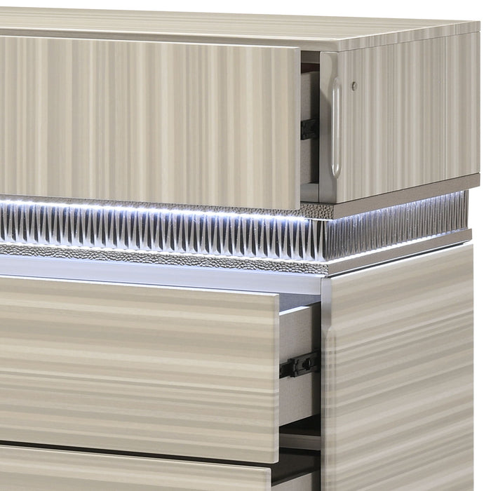 Leonor - 5 Drawer Chest - Gray