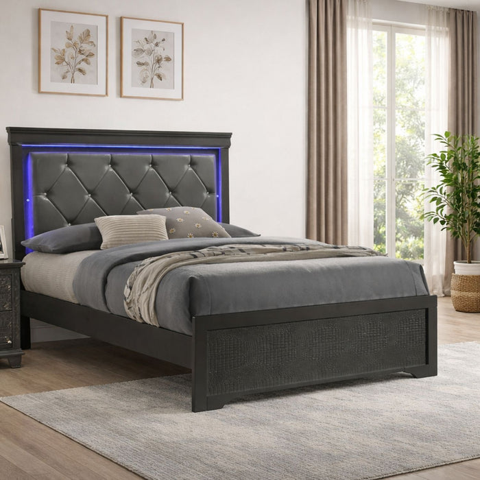 Blaze - Modern Bed With LED Headboard