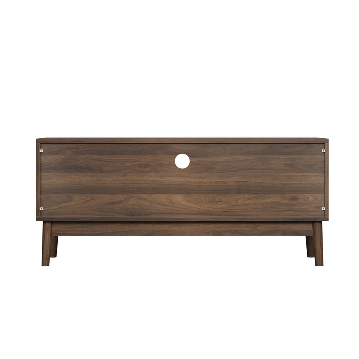 TV Stand, Entertainment Center With Storage, Media Console Table For Living Room - Walnut