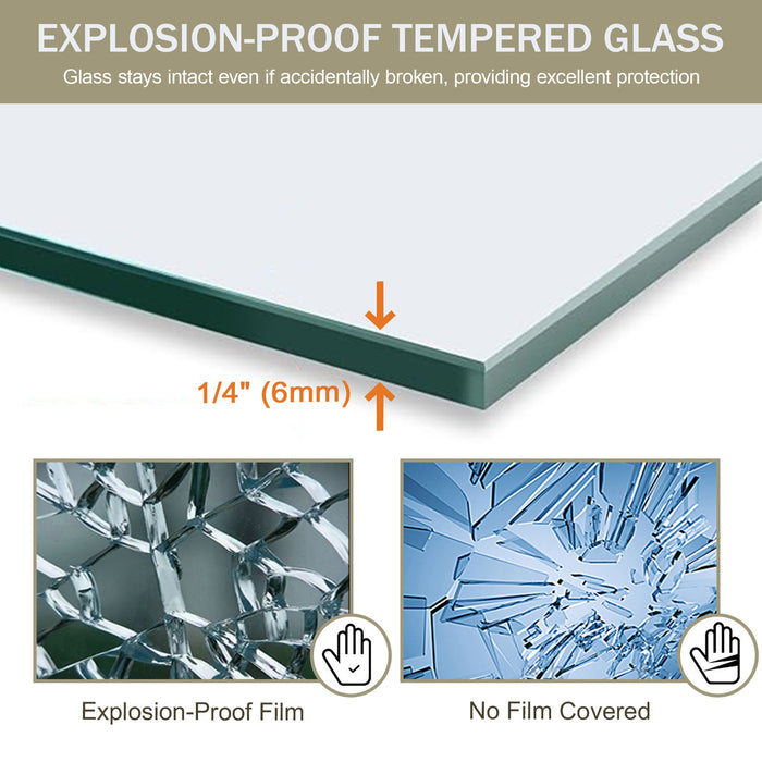 Double Sliding Shower Door, Semi-Frameless Bypass Bathroom Sliding Door With 1/4" (6 Mm) Tempered Glass For Walk-In Shower