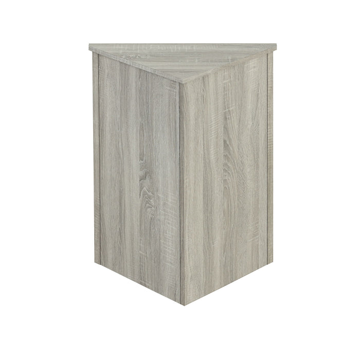 Triangle Bathroom Storage Cabinet With Adjustable Shelves, Freestanding Floor Cabinet - Oak