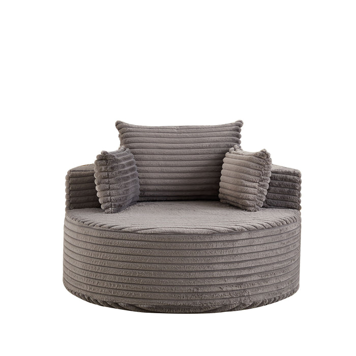 Modern Single Sofa With Backrest Pillow For Living Room