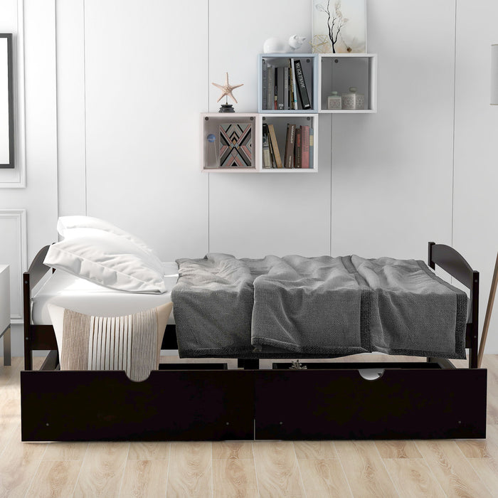 Platform Bed With 2 Drawers