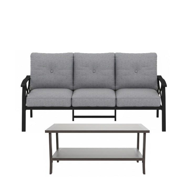 Patio Furniture Set With Coffee Table And Cushions For Backyard