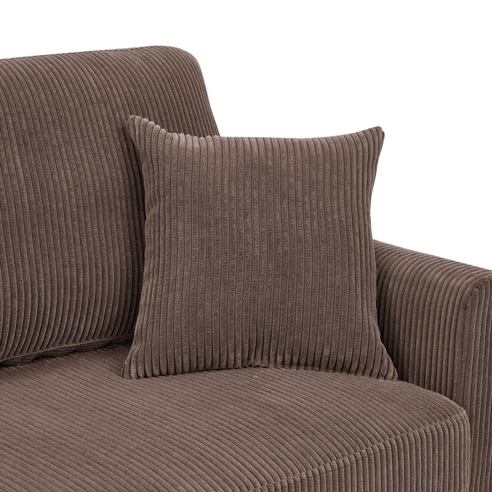 Upholstered Loveseat With Arms And Pillows