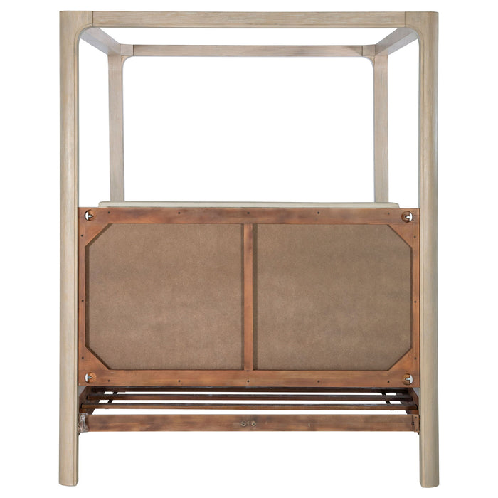 Flores - Eastern King Canopy Bed - Mango Color