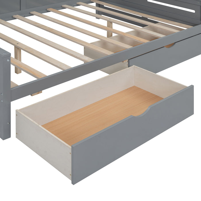 Daybed With All-In-One Cabinet And Shelf