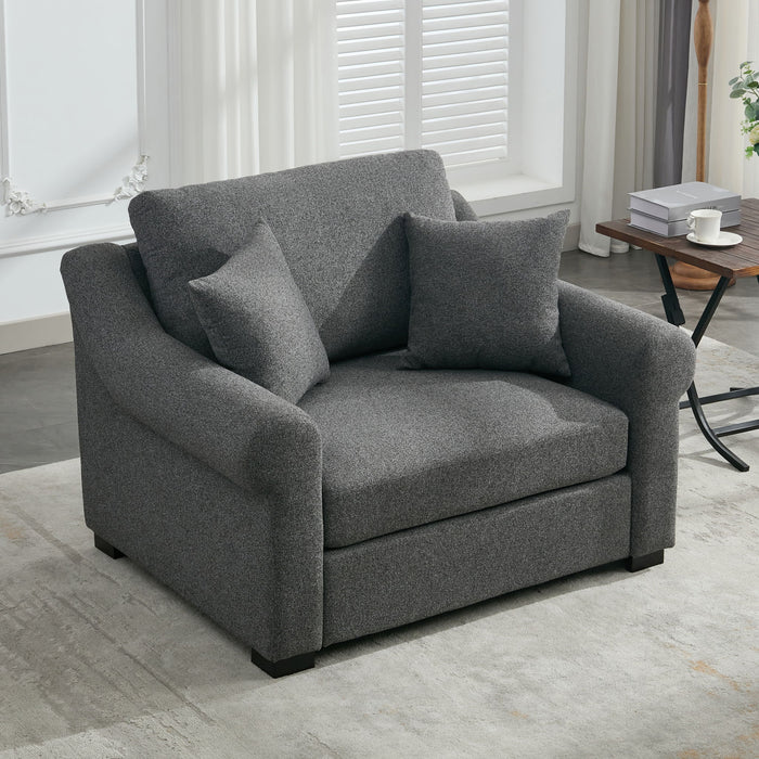 Modern Chenille Oversized Armchair, Chair And A Half, Single Sofa