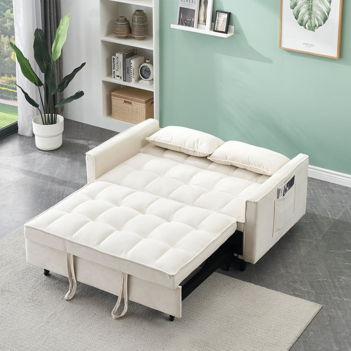 Sofa Bed With Pockets, 3 In 1 Convertible For Living Room