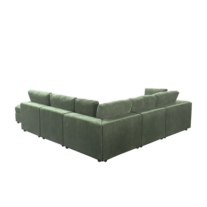 Reversible Modular Sectional Sofa With Custom Configuration