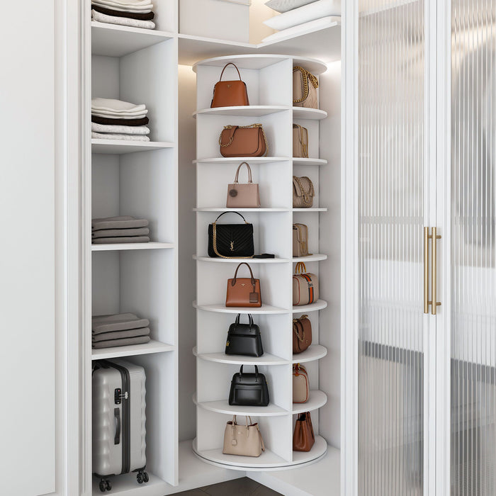 Rotating Shoe Rack Tower