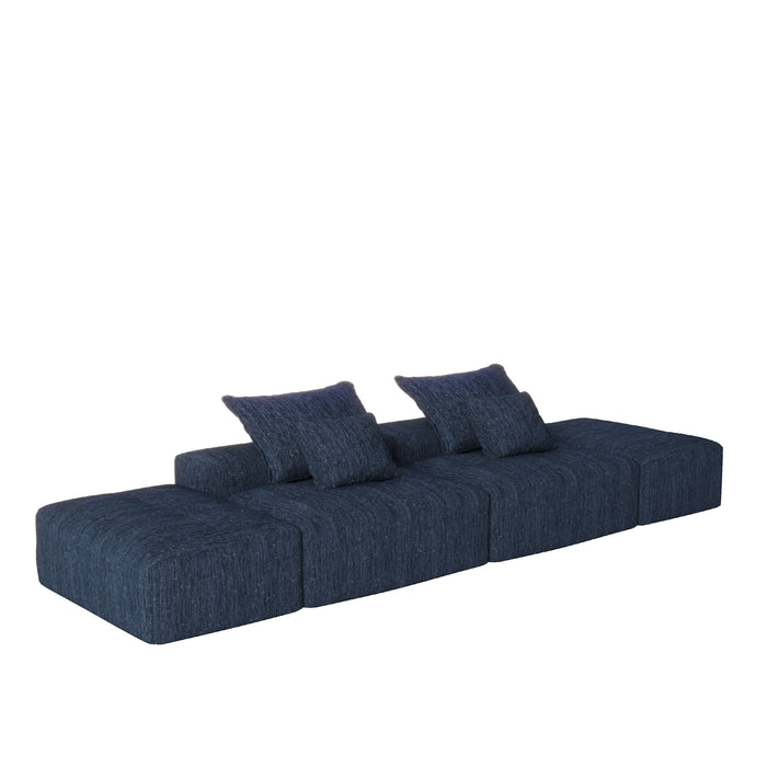 Modern Oversized Diy Combination Modular Sectional Sofa & Pillows