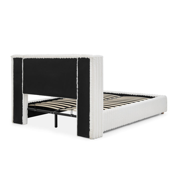 Functional Vertical Striped Bed With Gas Lift Storage